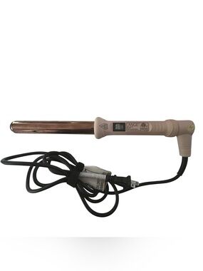 L’ANGE HT015B Blush Pink Hair Curling Wand 1.25‎ in Titanium Rose Gold Tested